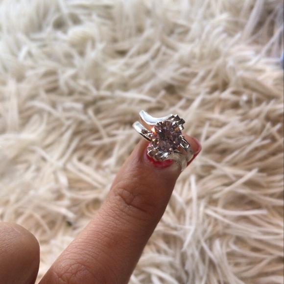 .925 silver sterling ring zirconia stone engagement - Picture 7 of 11